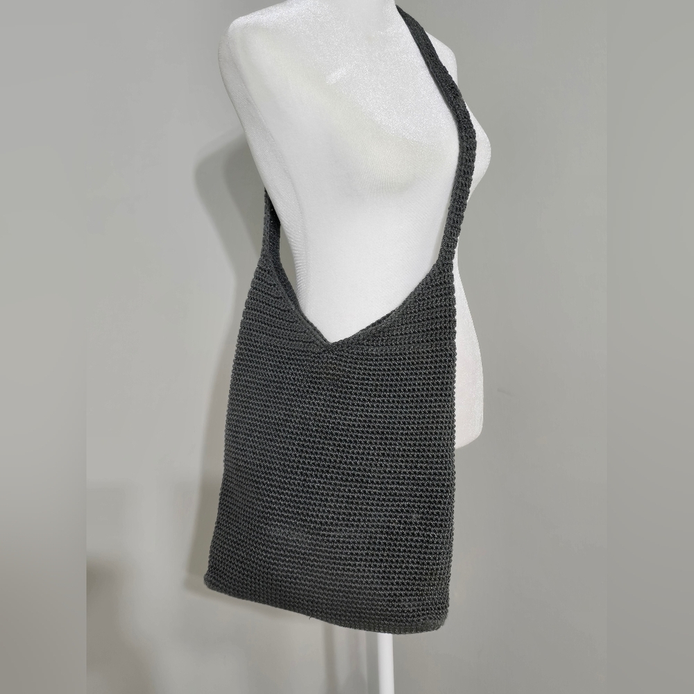 The Sak Gray Hand-Crocheted Hobo Bag - Picture 2 of 8